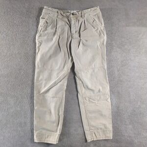 Free People‎ Cargo Pants Tan Utility Pleated Front Women Size 29